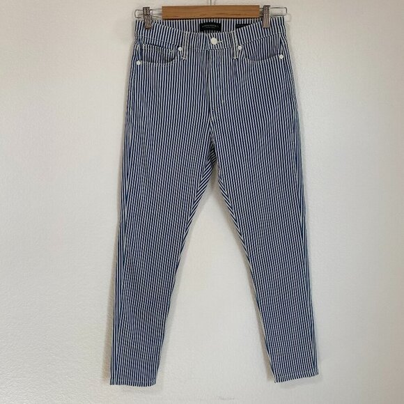 Banana Republic High Rise Skinny Jeans in Railroad Stripe size 27 - Picture 1 of 7